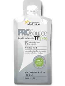 ProSource TF free is a liquid plant based protein made exclusively for tube feeding.